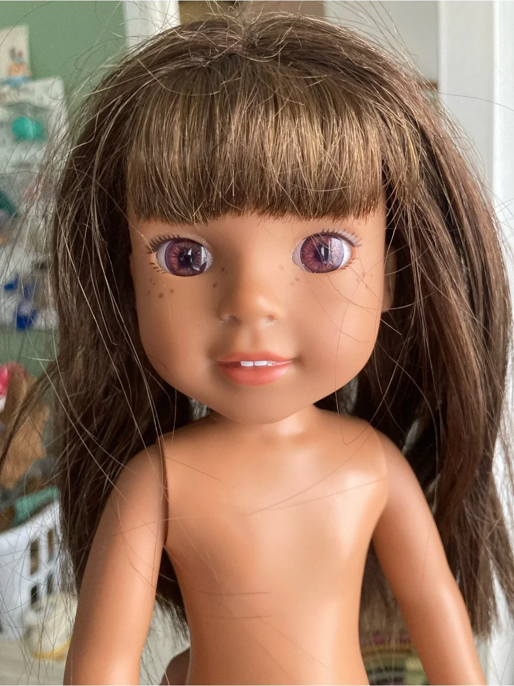 American Girl Wellie Wishers Ashlyn Doll Brunette Poseable Brown Eyes